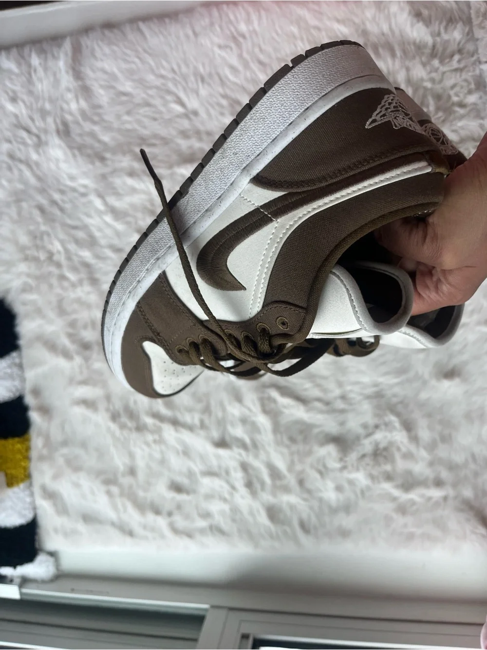 Nike Air Jordan Low Top Sneakers - White & Brown